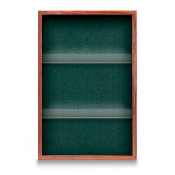 Outdoor Enclosed Combo Board, 48"x36", Satin Frame/Green & Pearl